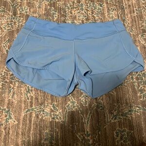 Blue Lululemon Speed Up Shorts